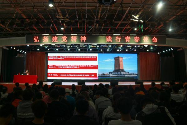 pp电子网站2021级新生聆听党史讲座(图1)